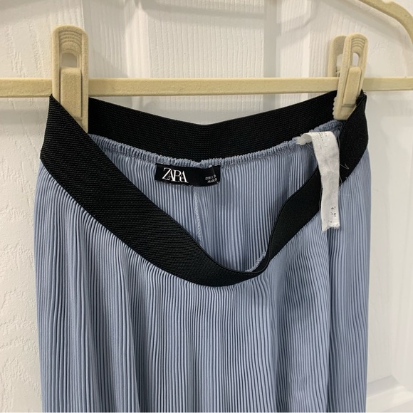 ZARA Wide Leg Pleated Pants Culottes - Picture 3 of 12